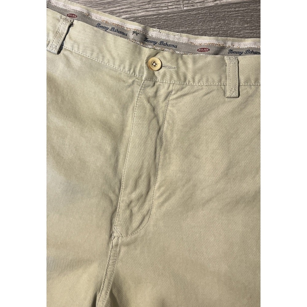 Tommy Bahama Men's 100% Silk Cargo Pocket Tan Relax Shorts Size 34 (32x9.5)